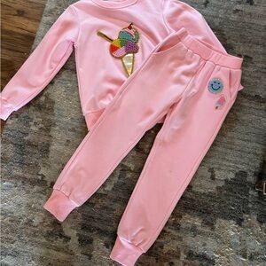 Lola + The Boys Pink Joggers with Fun Patches